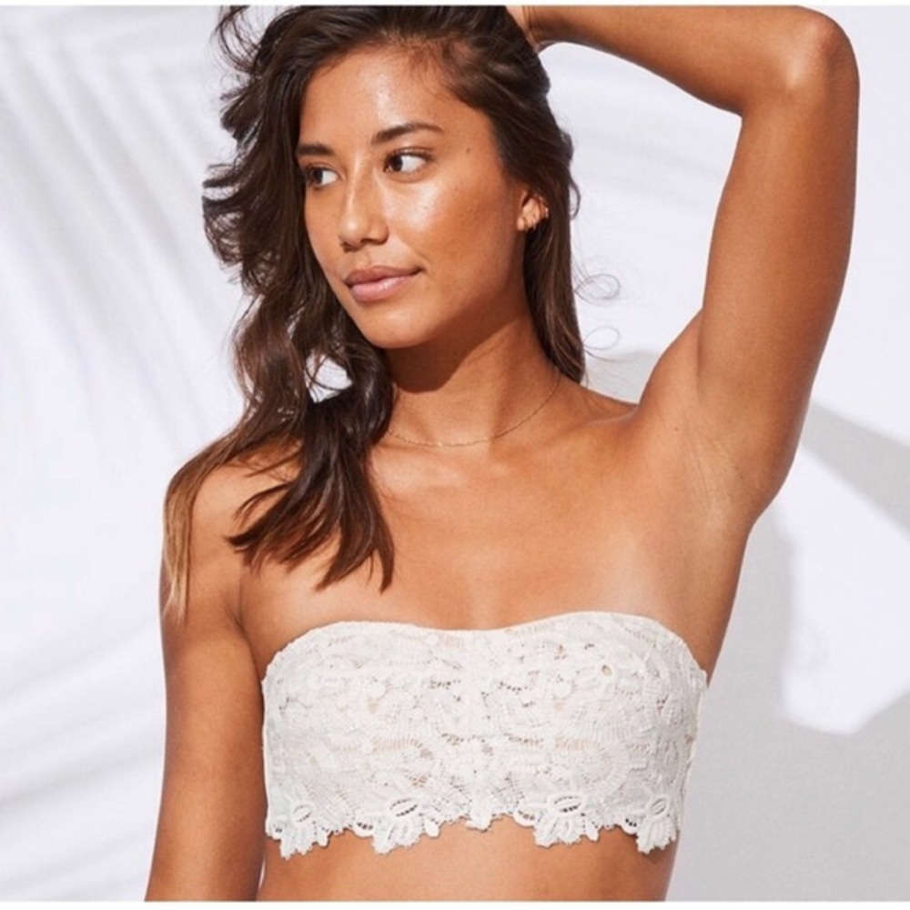 AERIE LACE CROCHET BANDEAU BRALETTE